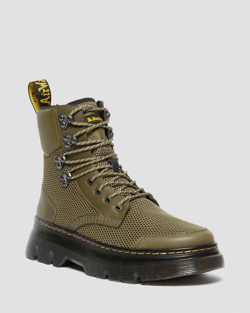 Olive / Skin Men\'s Dr Martens Tarik Toe Guard Utility Ankle Boots | CA 449YXF